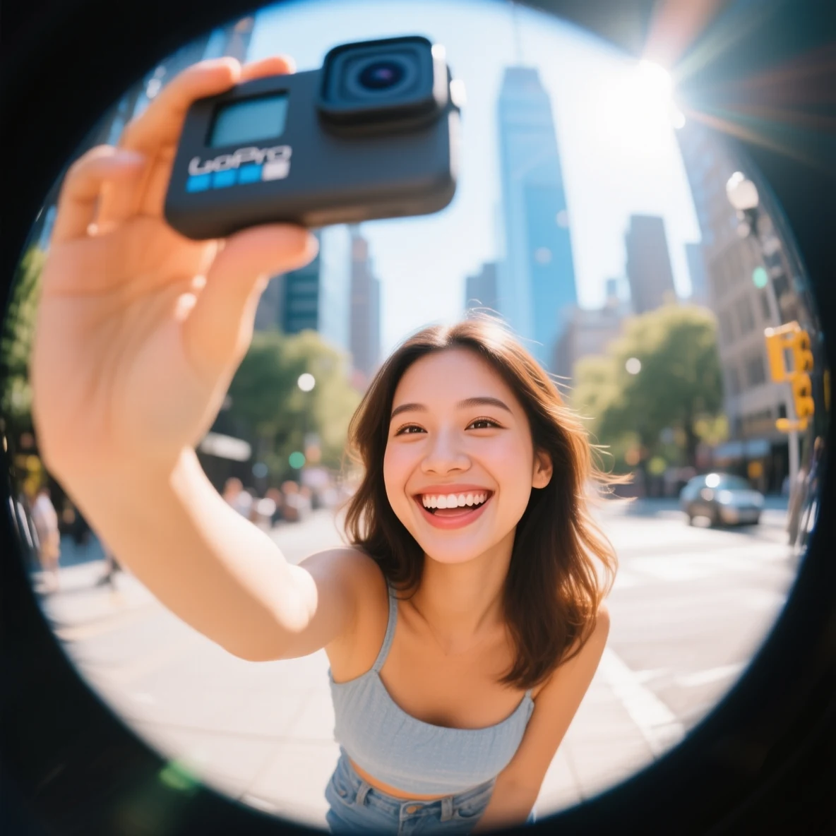 AI Fisheye Portrait Generator example