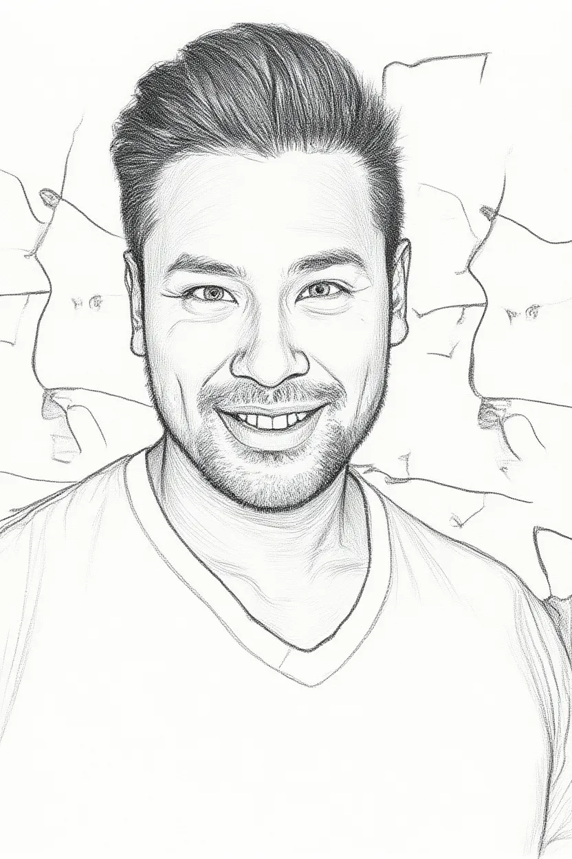 AI sketch portrait example 3